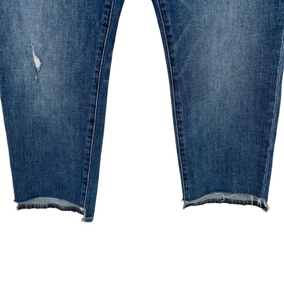Point Sur Cropped Distressed High Rise Denim Jeans Size 30 - Picture 7 of 13